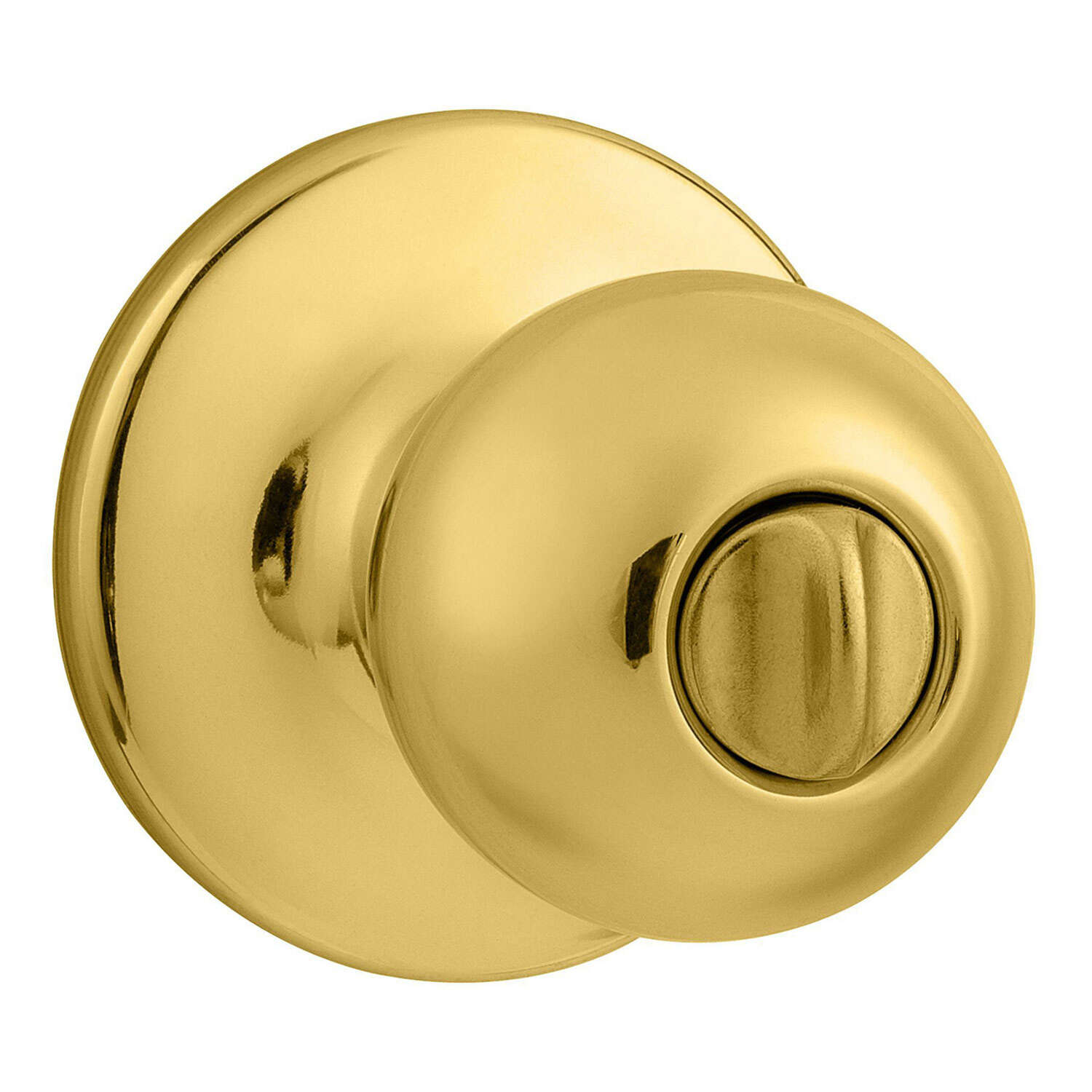 Kwikset Polo Polished Brass Privacy Knob Right or Left Handed