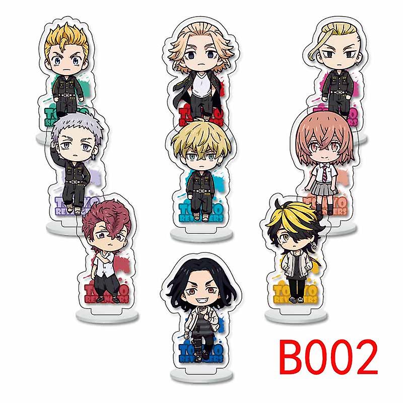 9pcs/set Anime Spirited Away Acrylic Stand Model No Face Man Cartoon Figure Decoration Action Plate Toys，tokyo Revengers