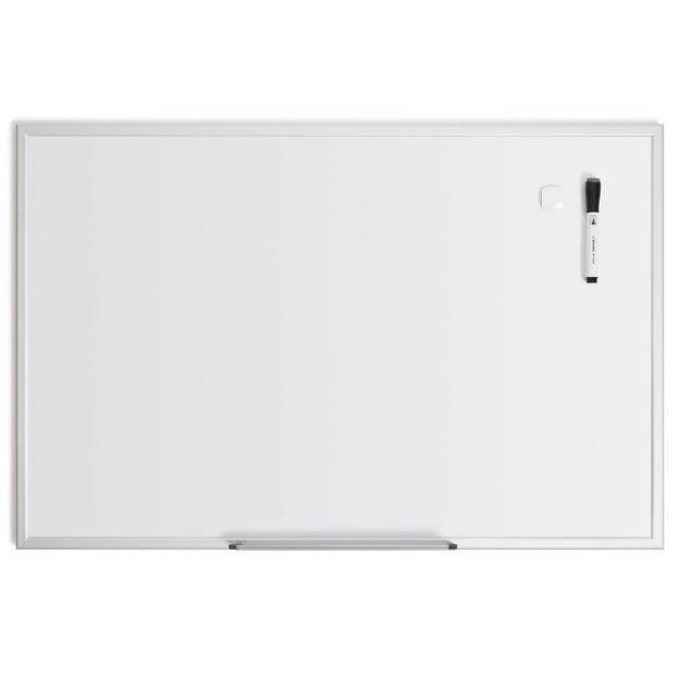 Magnetic Dry Erase Board With Marker Silver Frame