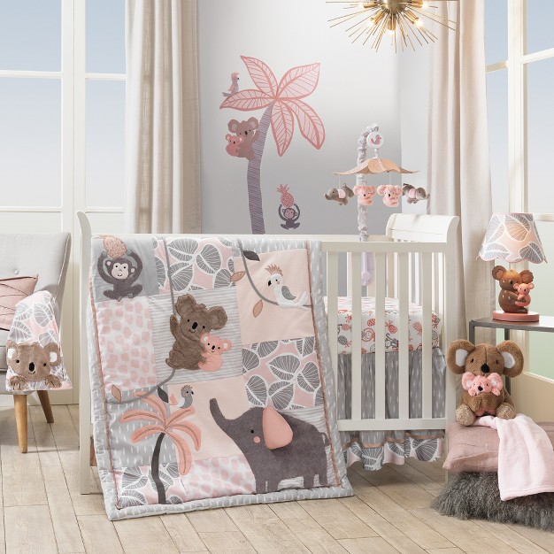 Lambs amp Ivy Calypso Pink taupe Koala And Palm Tree Nursery Wall Decals appliques