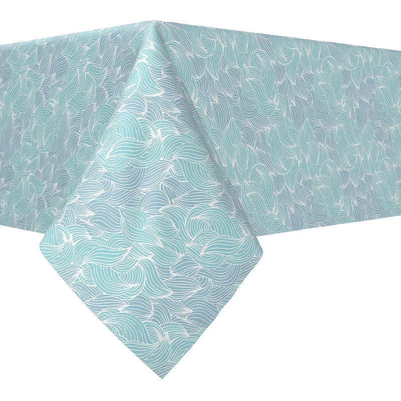 Square Tablecloth， 100% Polyester， 60x60， Splashes of Waves