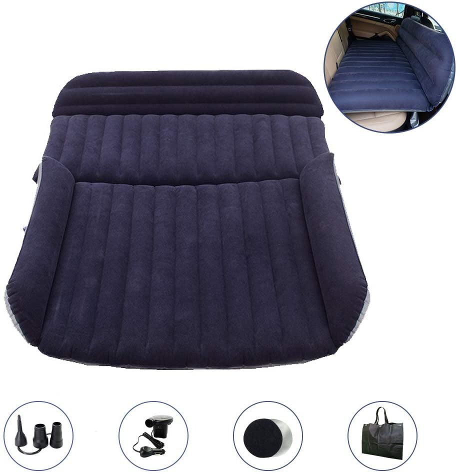 QDH SUV Air Mattress - Car Bed Back Seat Mattress - Portable Car Mattress for Vehicle Cushion Air Bed Inflatable Mattress Car Bed with Air-Pump - Travel Mattress Camping Blow Up Mattress for SUV