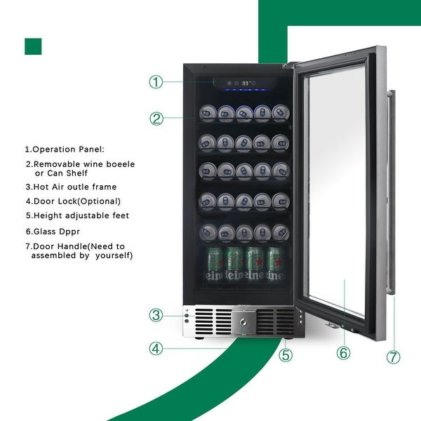 30 Bottle Wine Cooler FreeStanding Wine Cellar Refrigerator Beverage Wine Center