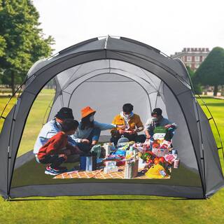 BTMWAY 12 ft. x 12 ft. 4-6-Person Portable Camping Tent with Side Wall UPF 50+ Pop-Up Beach Tent Sun Shelter CXXGY-GI70355W1212-Tent01