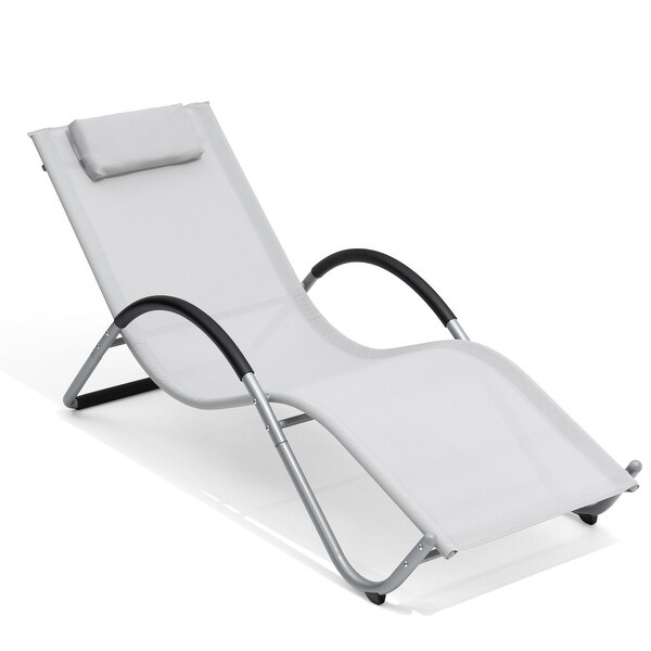 Pellebant Outdoor Patio Chaise Lounge Chairs with Headrest