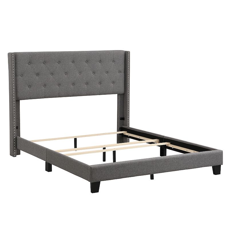 Merax Queen Size Upholstered Platform Bed