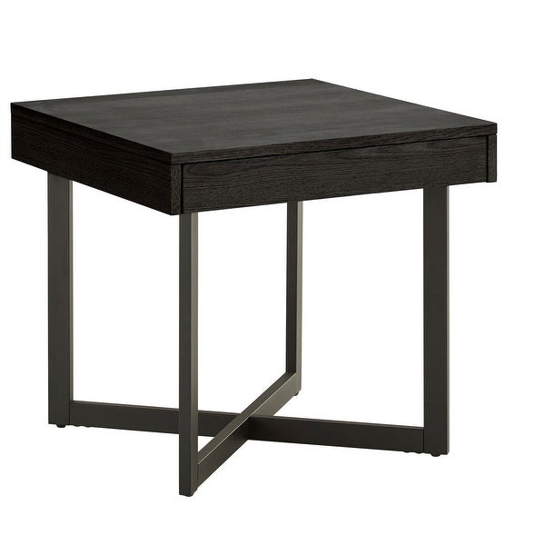 Eldersley Wood Finish End Table with One Drawer by iNSPIRE Q Modern