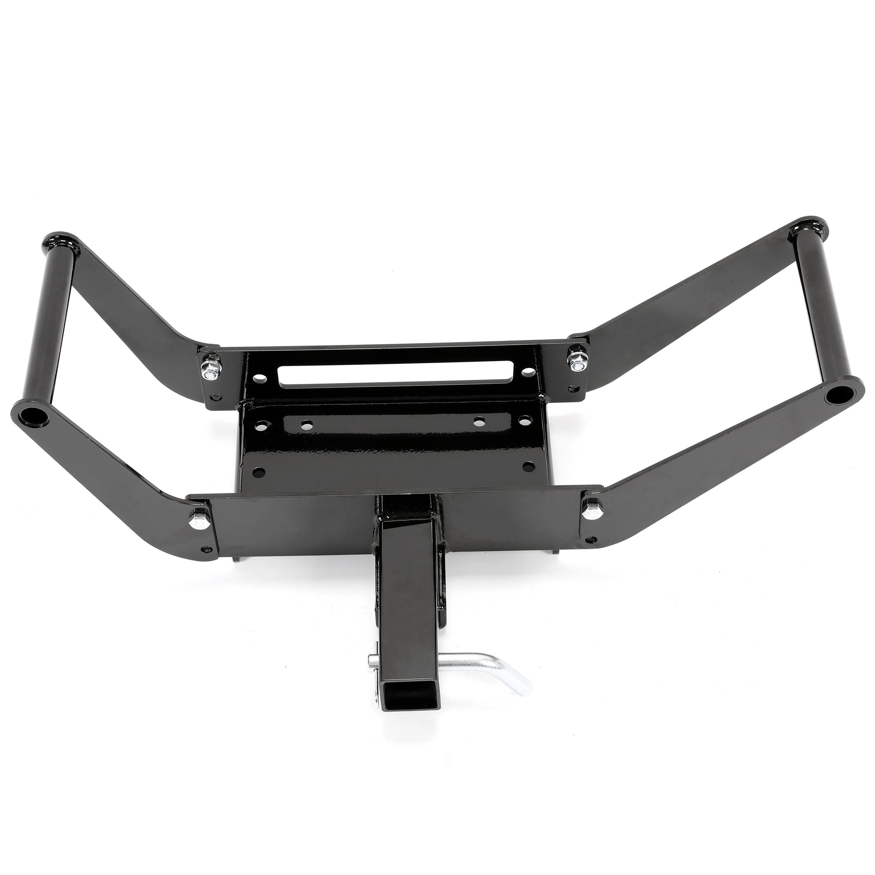 KOJEM 10x 4 1/2 Cradle Winch Mount Mounting Plate 8000-13，000 Lb Capacity Winch Mounting Hitch Receiver Recovery Winches Foldable For 2'' Hitch Receiver 4WD SUV Truck