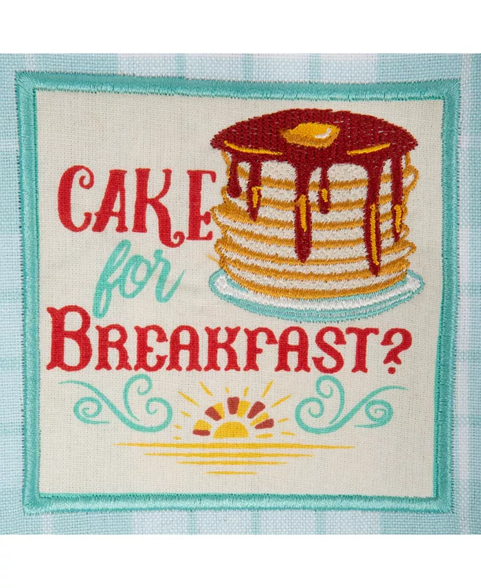 Design Imports Rise Shine Breakfast Embroidered Dishtowel Set of 3