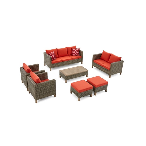 7 Piece Sectional Seating Group with Cushions