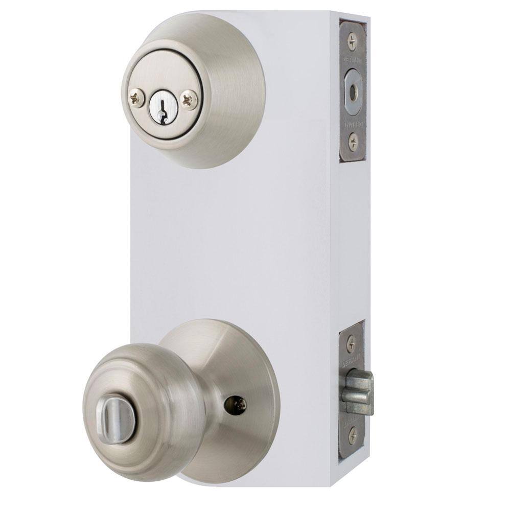 Defiant Hartford Satin Nickel Combo Pack with Double Cylinder Deadbolt 32BGX2D2B