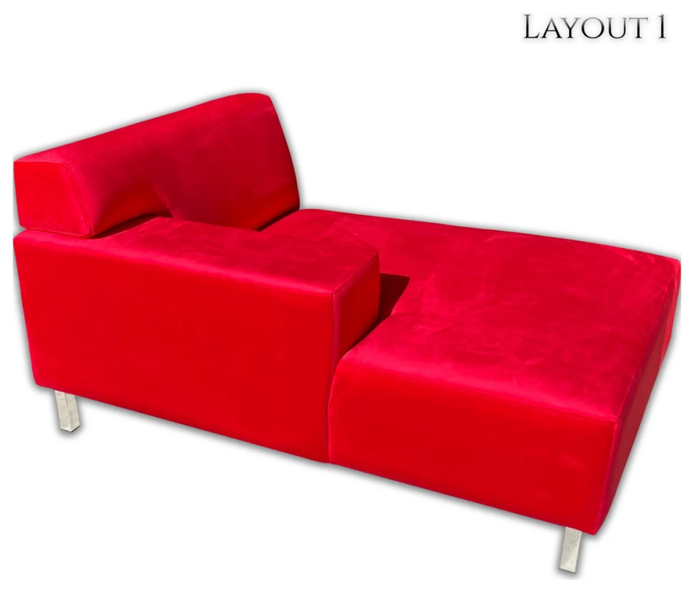 Euro Chaise Lounge  One Arm Chaise Lounge   Contemporary   Indoor Chaise Lounge Chairs   by Wicked Elements  Houzz