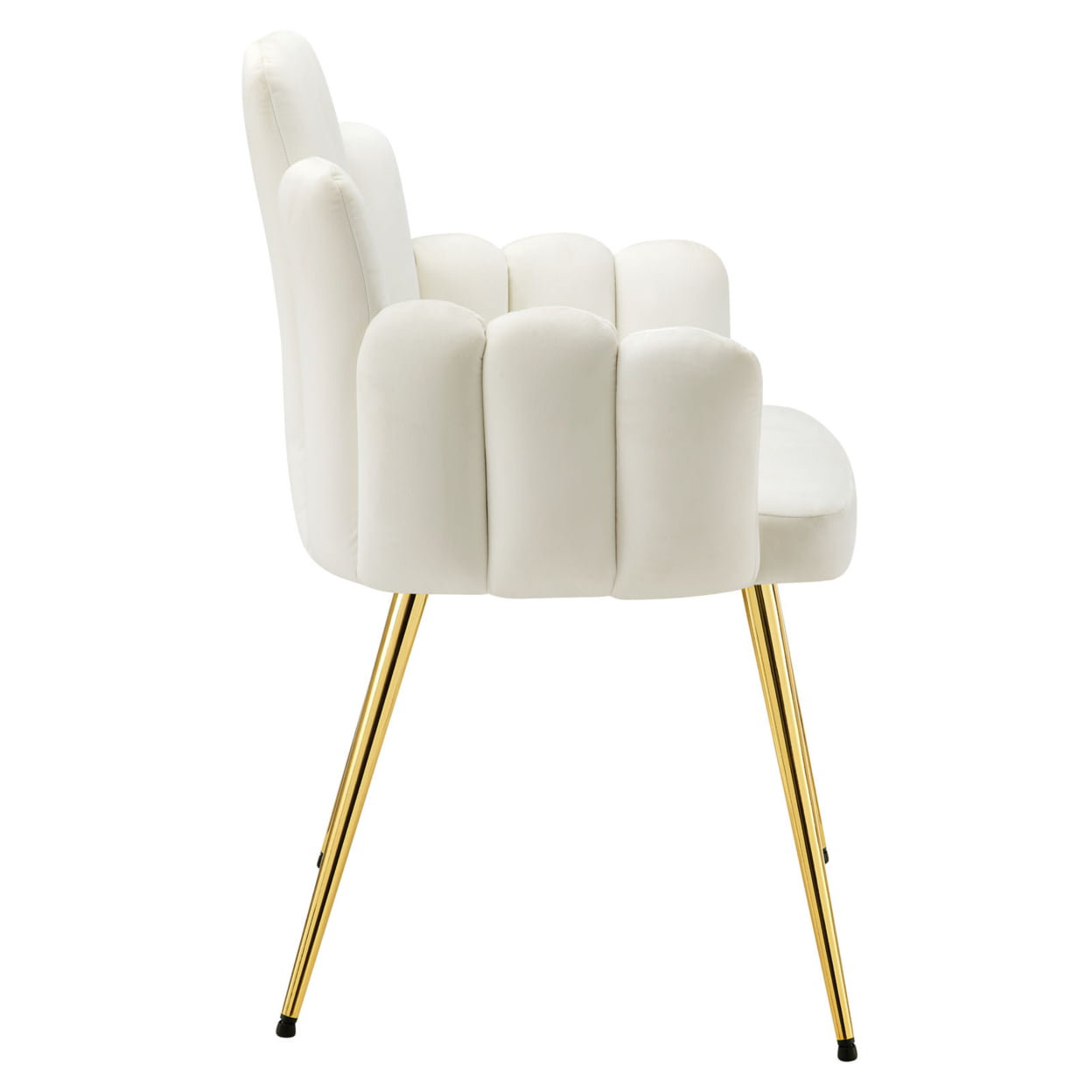 Viceroy Performance Velvet Dining Chair Set of 2， Gold White