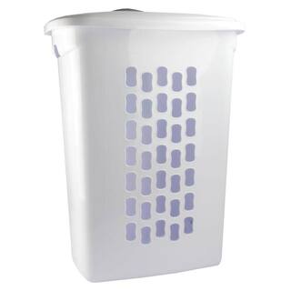 Sterilite White Laundry Hamper With Lift-Top Wheels And Pull Handle (6 Pack) 6 x 12228003