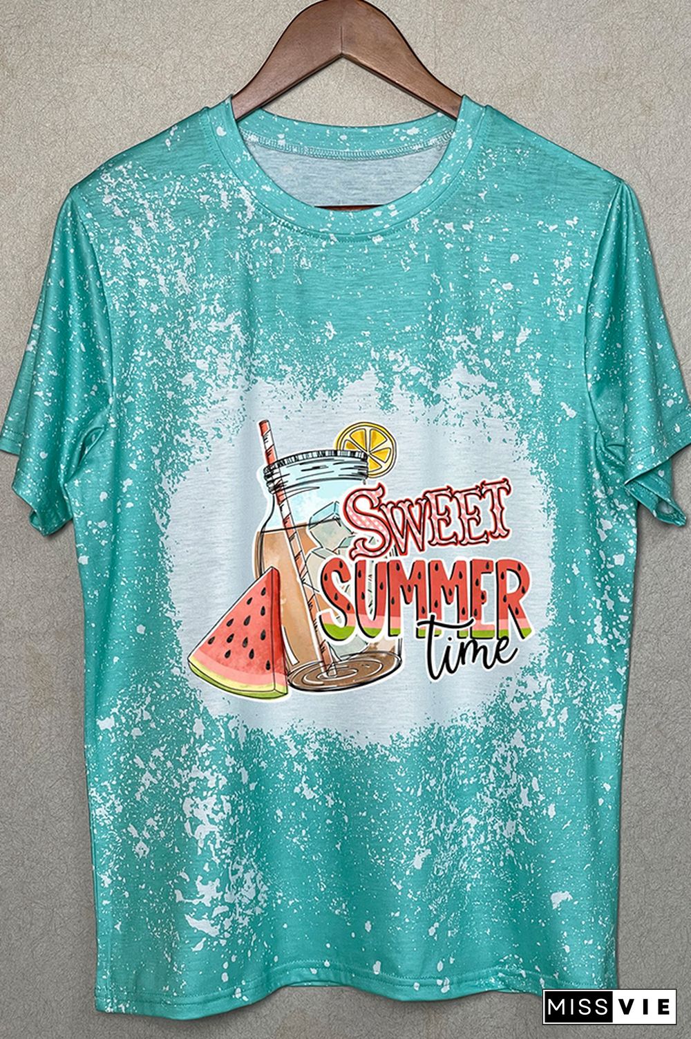 Sweet Summertime Print Graphic Tee Wholesale