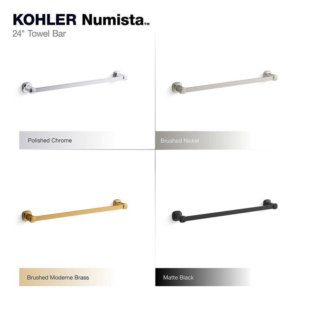 KOHLER Numista 24 in. Towel Bar in Vibrant Brushed Moderne Brass R30660-2MB