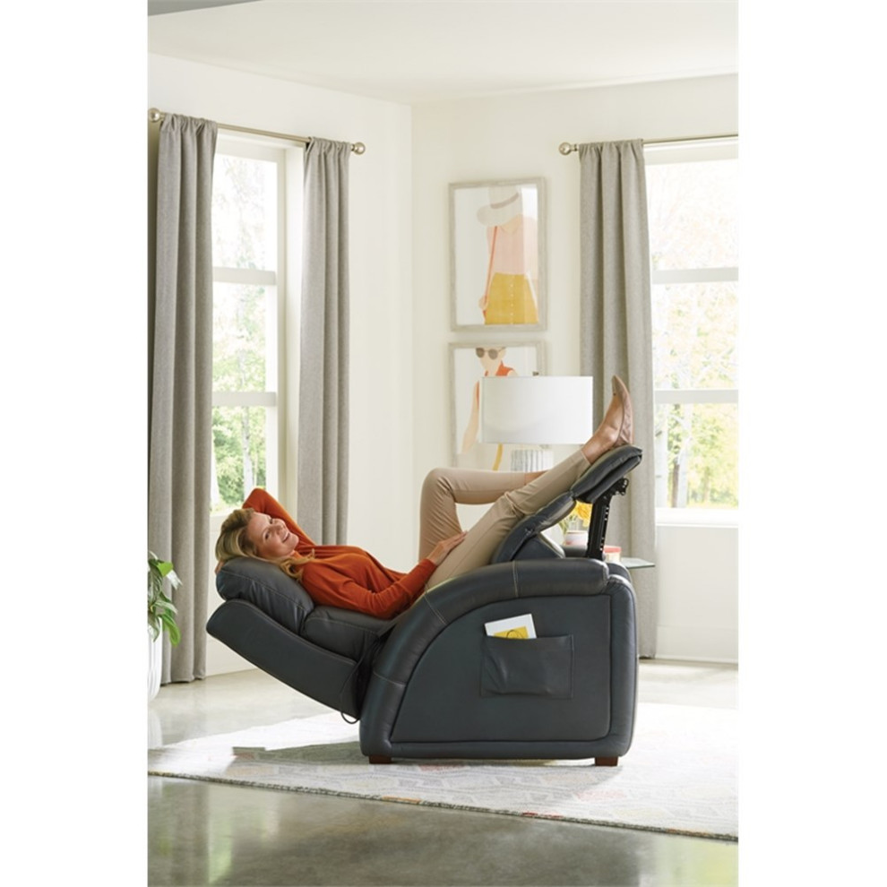 Catnapper Decompress Power Zero Gravity Recliner in Gray Leather   Contemporary   Recliner Chairs   by Homesquare  Houzz