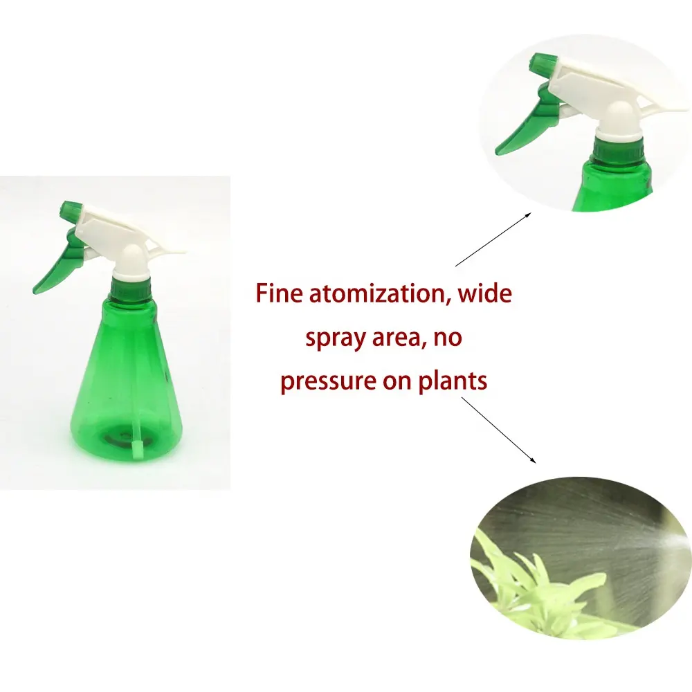 Hot sale s Plastic Green Spray Bottle Garden Water Spray Bottle Gardem Watering Pump Bottle