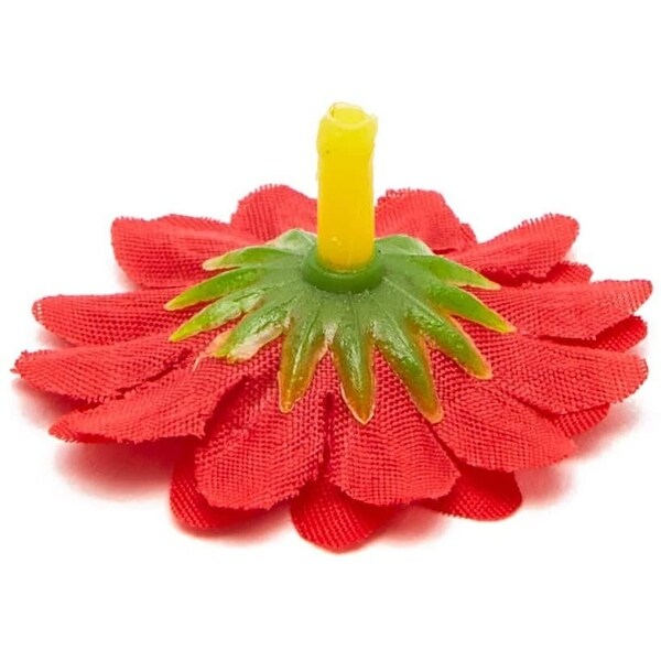 Bright Creations Artificial Silk Daisy Flowers Head for Crafts (1.6 in，Red，100Pack)