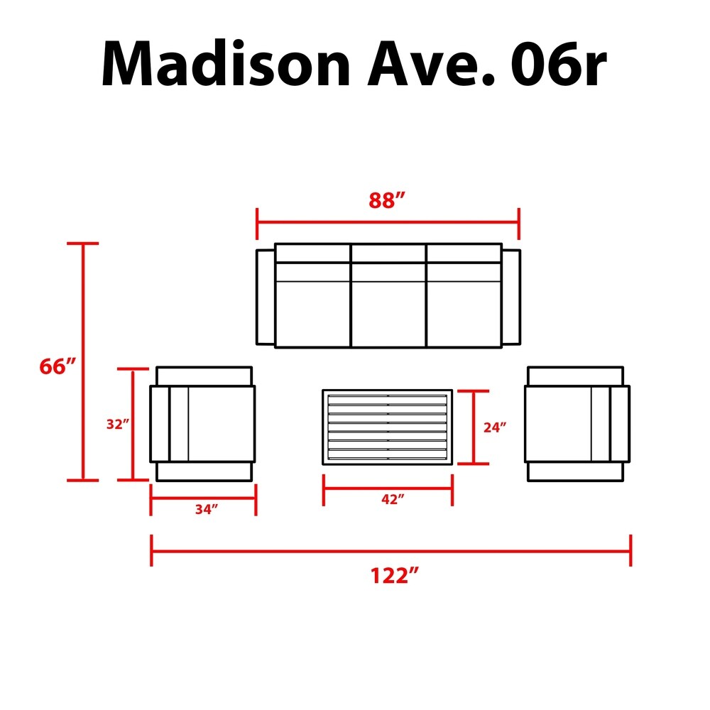 kathy ireland Homes and Gardens Madison Ave. 6 piece Patio Furniture Set