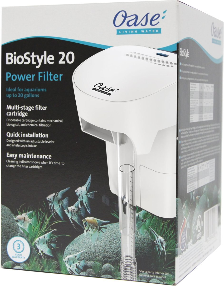 OASE Indoor Aquatics Biostyle 20 Fish Filter， White