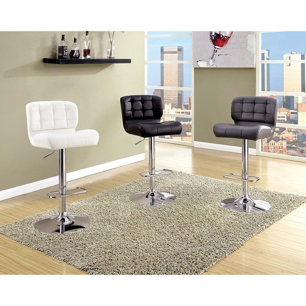 Leatherette and Metal Bar Stool