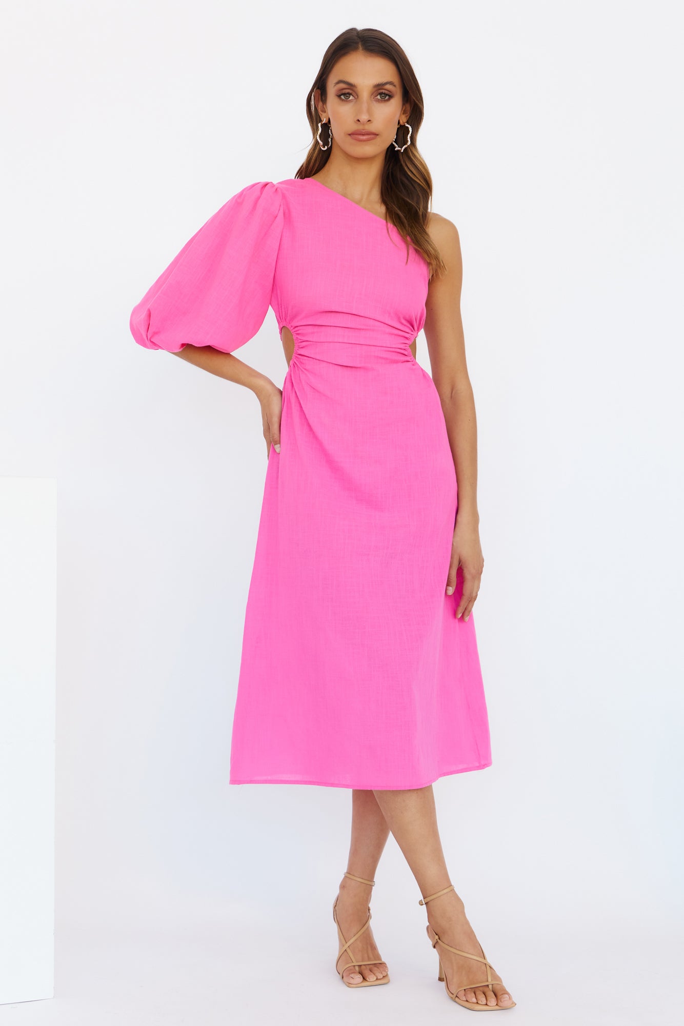 Live Your Youth Midi Dress Hot Pink