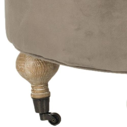 Lark Tufted Round Ottoman Mushroom Taupe   Modern   Footstools And Ottomans   by Virgil Stanis Design  Houzz