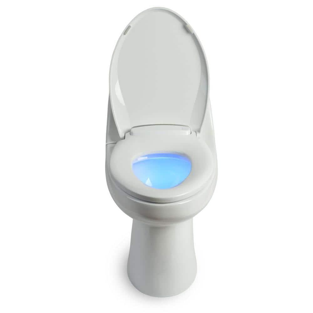 LumaWarm Heated Nightlight Round Closed Front Toilet Seat in Biscuit