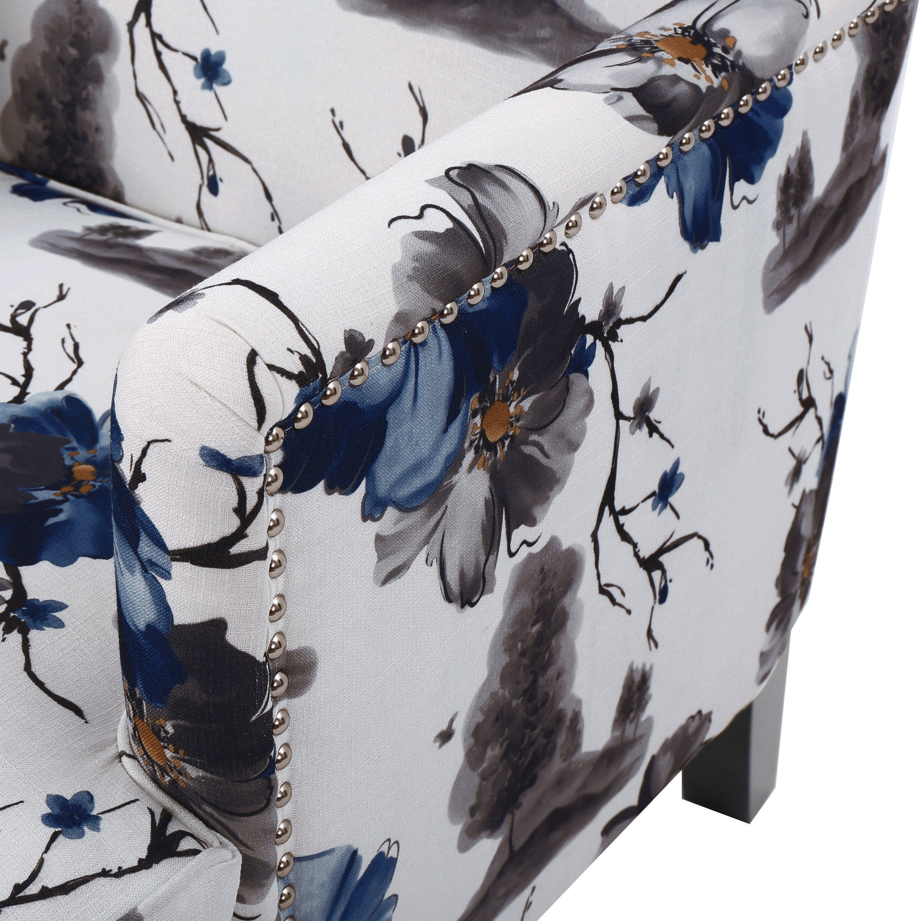 Manon Floral Print Fabric Club Chair