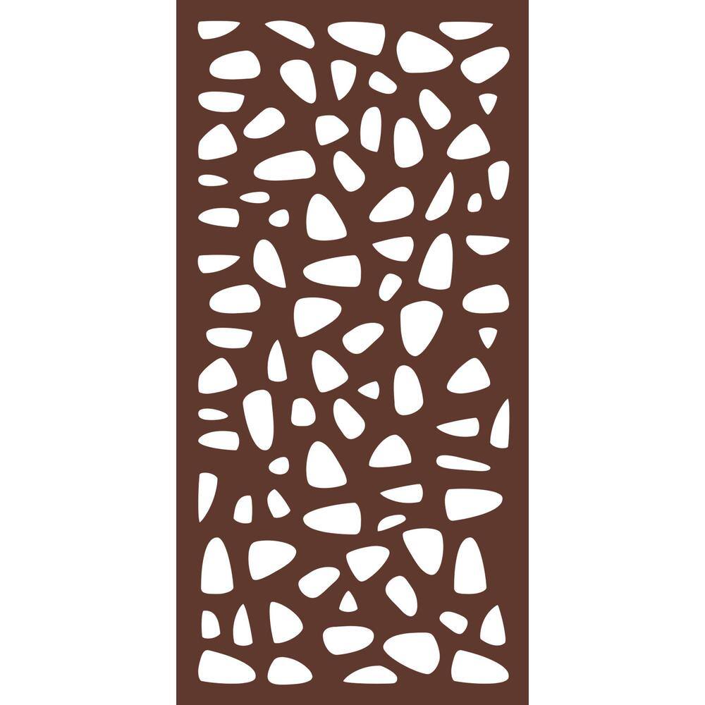 Modinex 6 ft x 3 ft Espresso Brown Decorative Composite Fence Panel featured in the Stonewall Design USAMOD3E