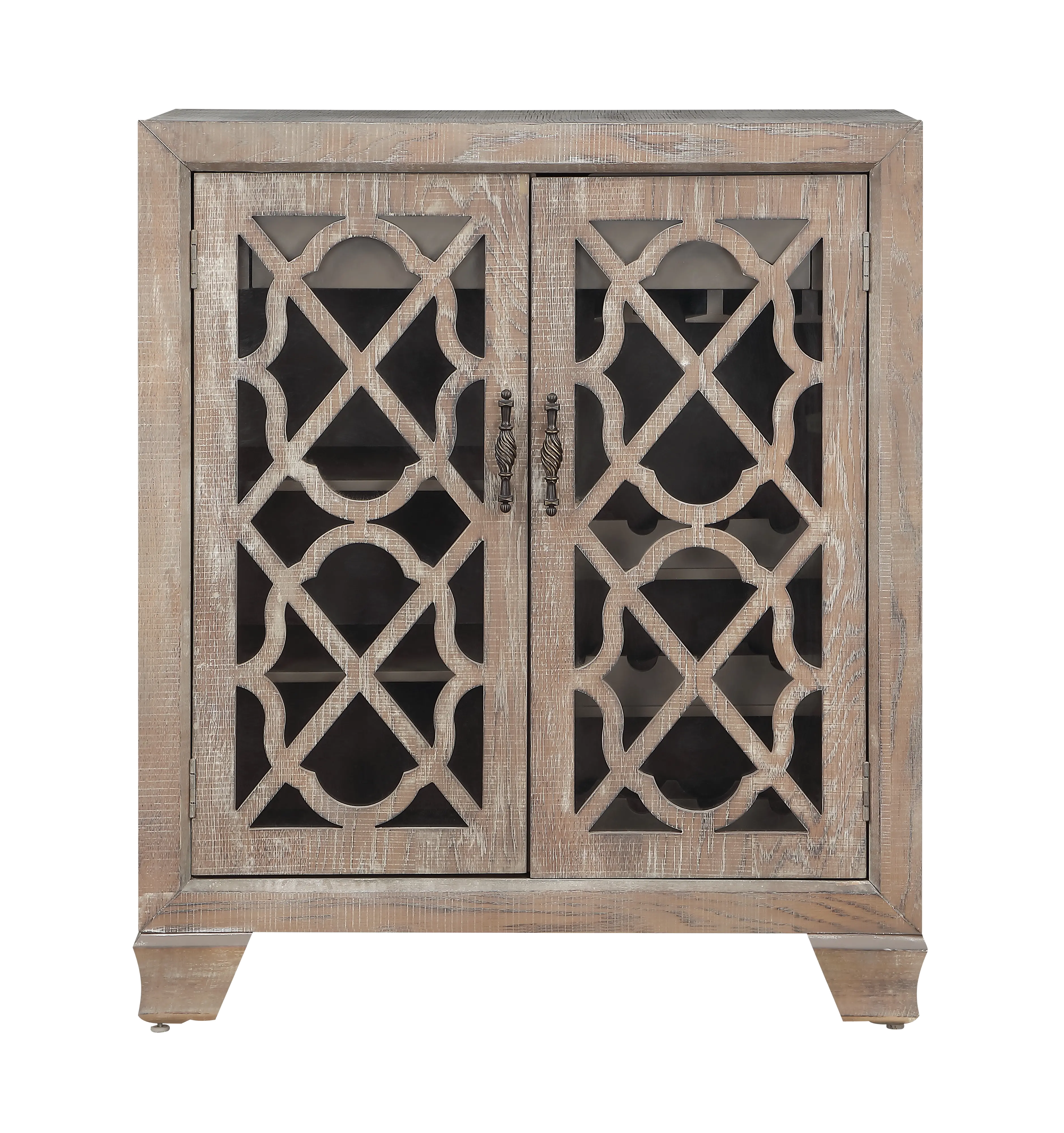 Light Brown Two Door Wine Cabinet