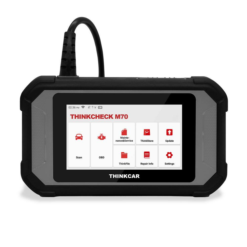 Thinkcar 5 in. OBD2 Scanner Car Code Reader Vehicle Diagnostic Tool Thinkcheck M70 TKM70