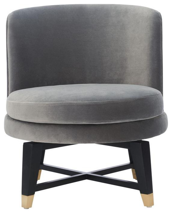 Blaine Swivel Accent Chair   Contemporary   Armchairs And Accent Chairs   by AED Luxury Home Decor  Houzz