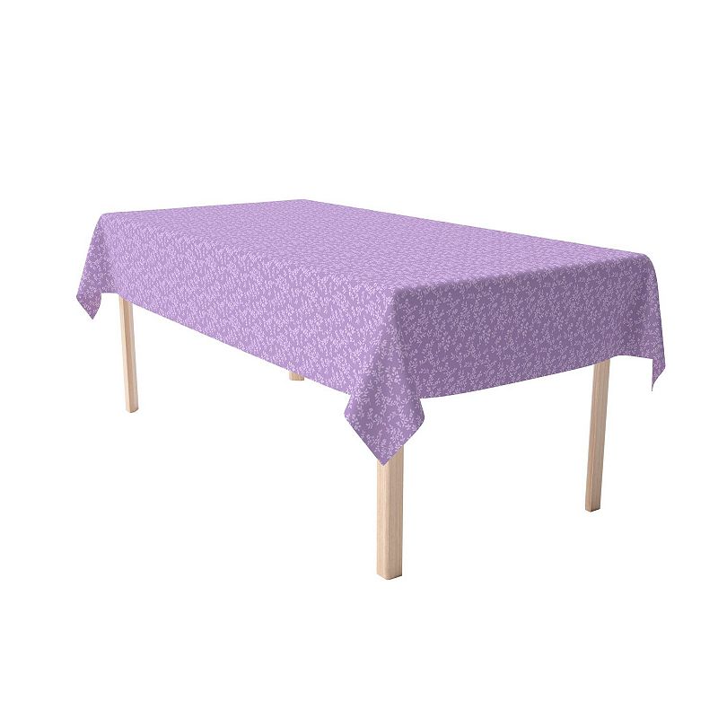 Rectangular Tablecloth， 100% Cotton， 60x84， Purple Vines