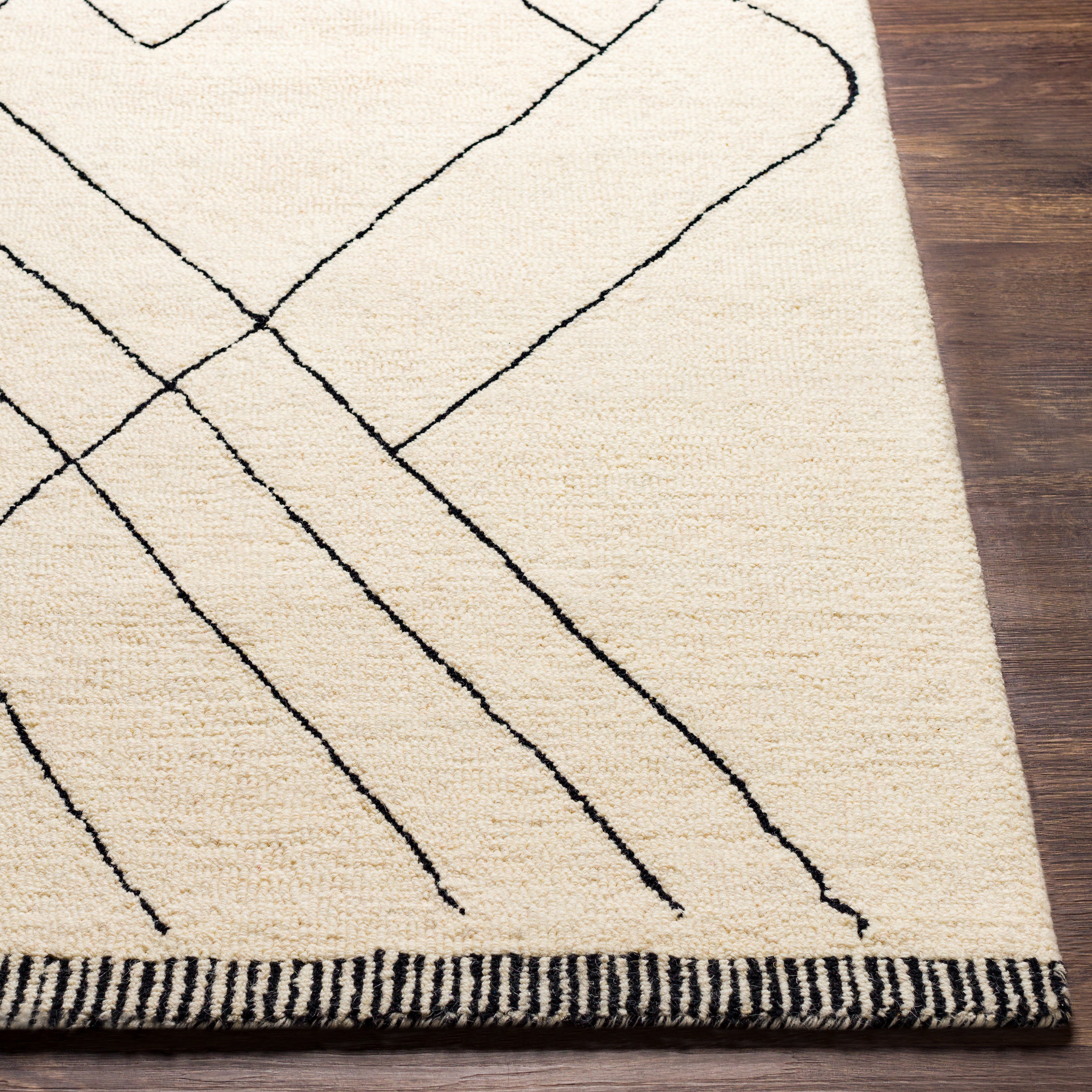 Arsenal Lines Wool Rug in Various Sizes