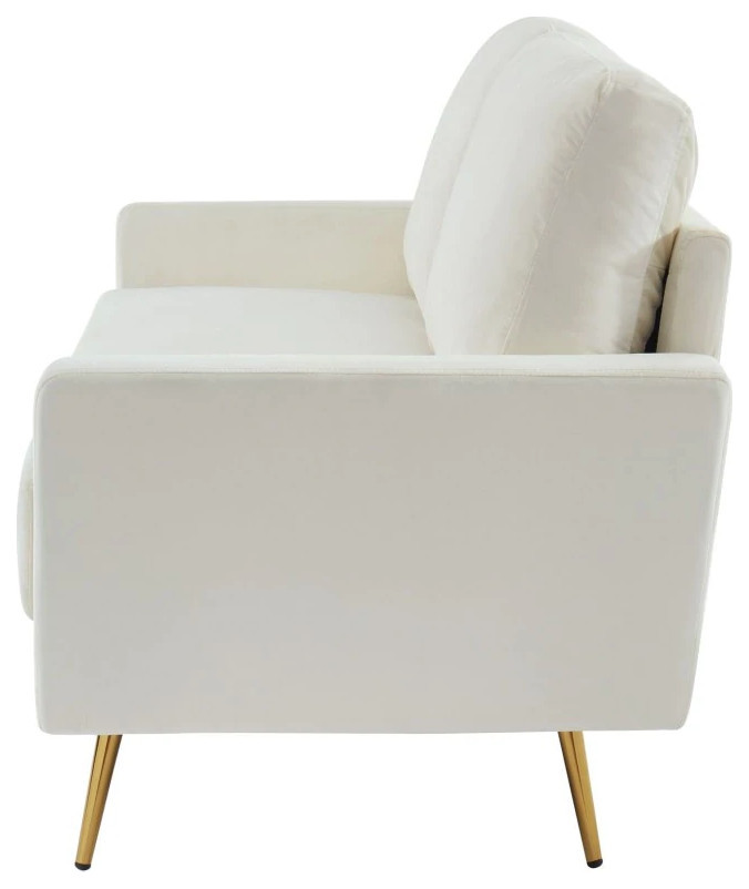 Knox Modern Beige Fabric Sofa   Midcentury   Sofas   by V.S.D Furniture  Houzz