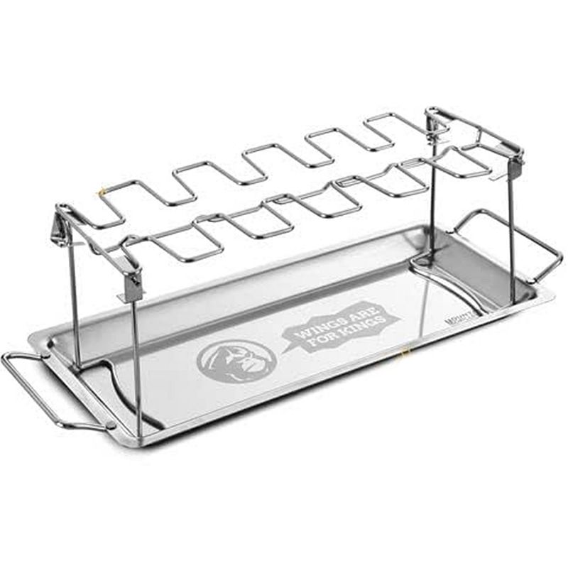 Chicken Leg Rack for Grill with Locking Mechanism and Drip Tray