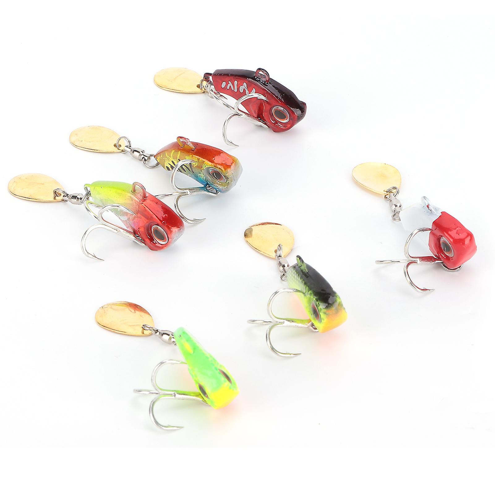 Metal Mini Vib With Spoon Trout Fishing Lure 9g Sinking Lures Rotating Tail Fishing Tackle