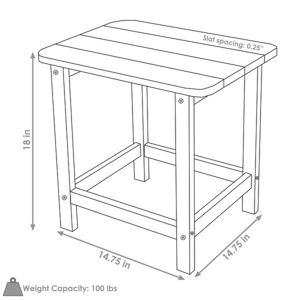 Sunnydaze AllWeather Outdoor Side Table