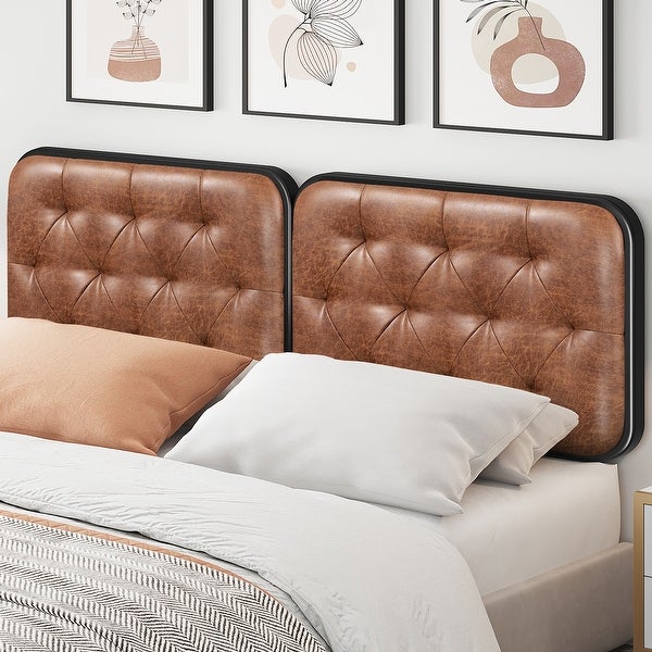 PU/Fabric Wall Mounted Headboard Multifunction Upholstered Headboard - - 37842150