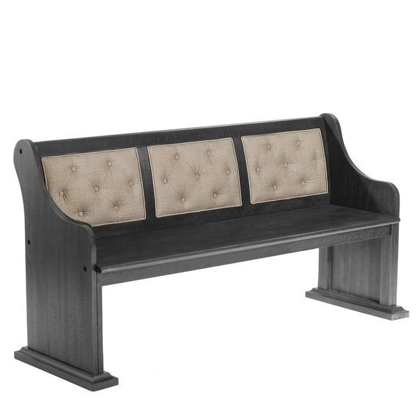 Best Quality Furniture Tufted Backrest Upholstered Dining Bench (Single)