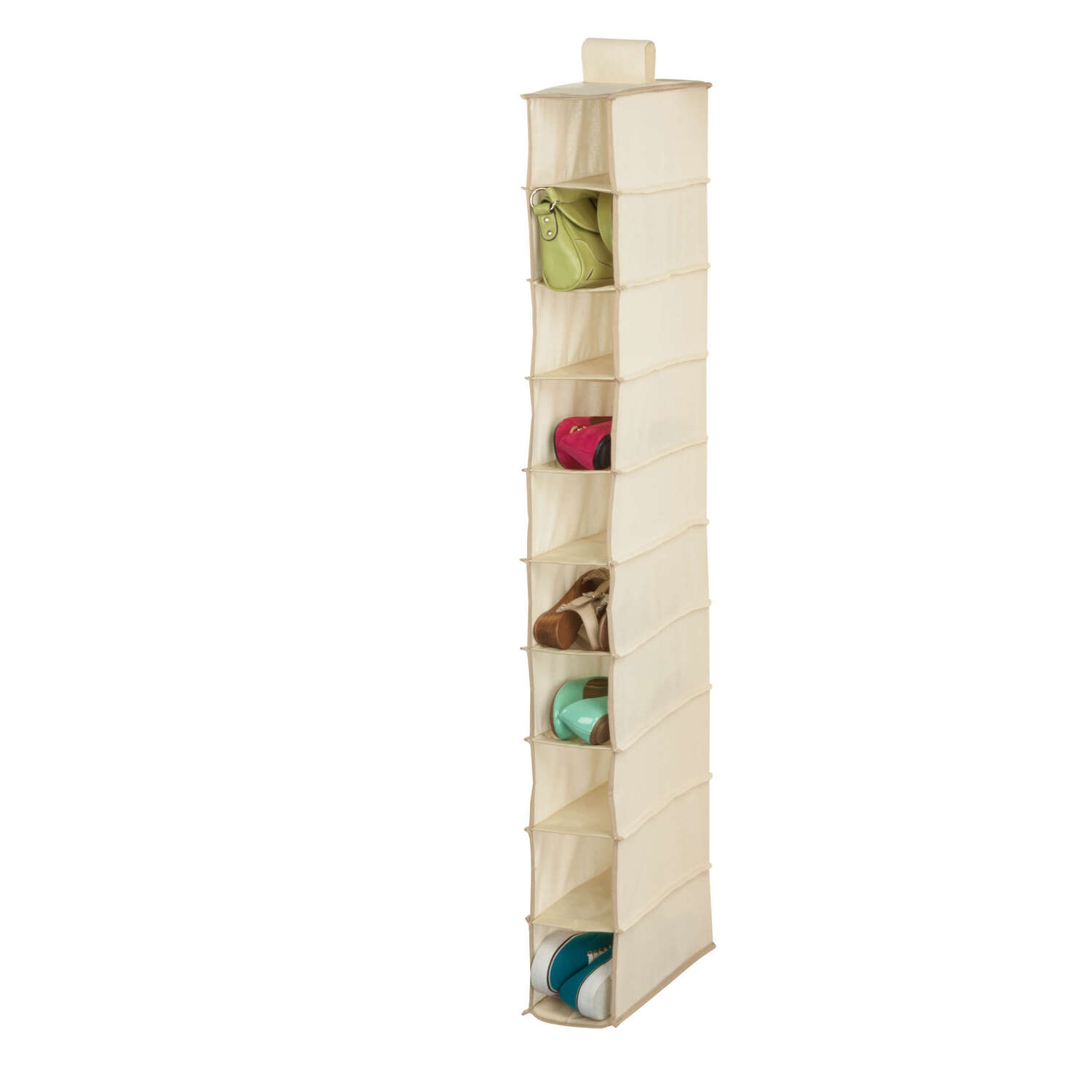 Honey-Can-Do 54 in. H X 6 in. W X 12 in. L Canvas Hanging Vertical Closet Organizer