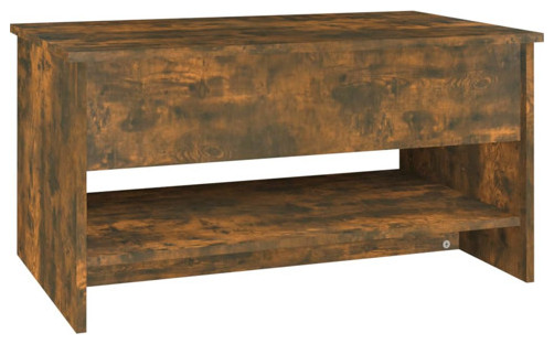 vidaXL Coffee Table Lift Top Accent Sofa End Table Sonoma Oak Engineered Wood   Rustic   Coffee Tables   by vidaXL LLC  Houzz