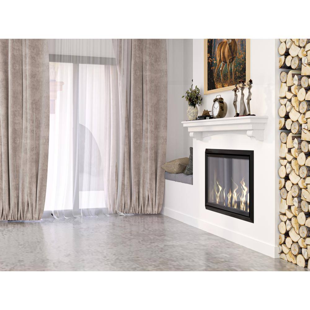 Dogberry Collections 48 in. White French Corbel Mantel Shelf m-fcor-4877-whit-none