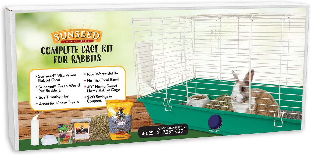 Ware Home Sweet Home Sunseed Rabbit Starter Kit， Color Varies