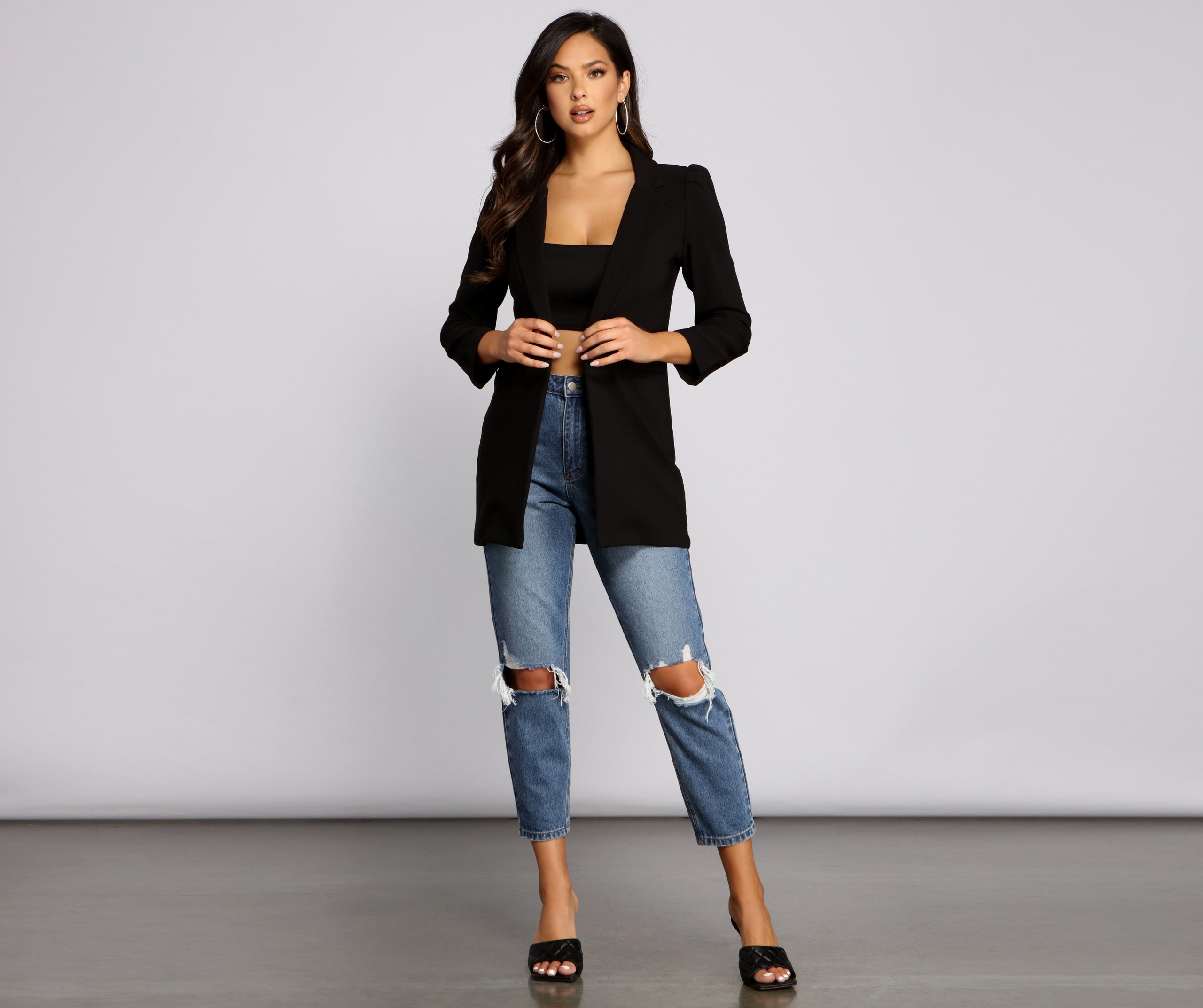 Poised And Professional Longline Blazer