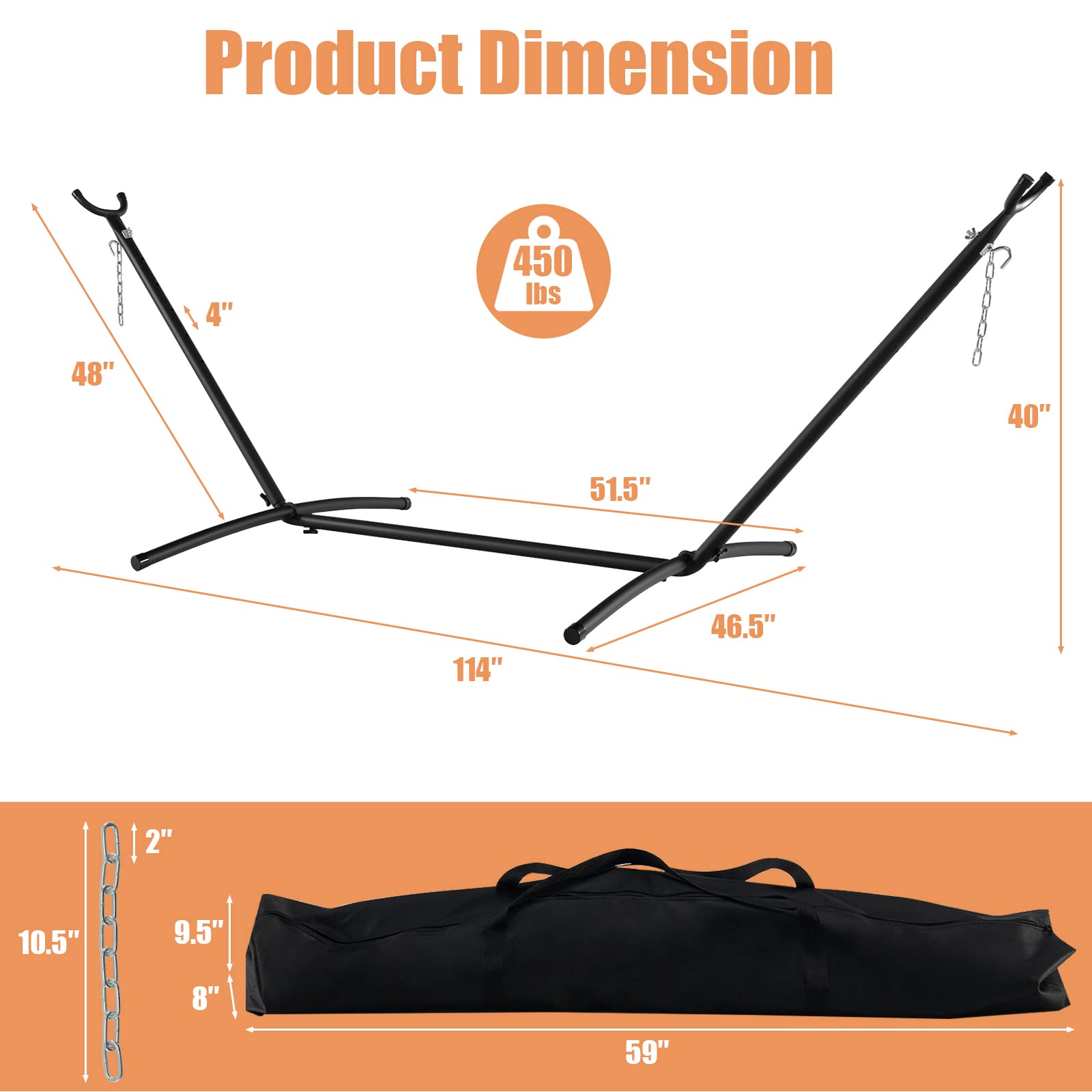 Giantex Hammock Stand with Storage Bag