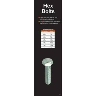 Everbilt 516 in. x 4 in. Galvanized Hex Bolt (15-Pack) 80770