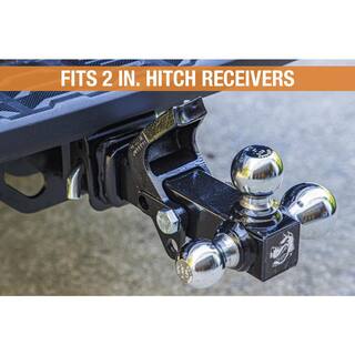 Buyers Products Company 1-78 in. 2 in. 2-516 in. Chrome Towing Balls Tri-Ball Hitch with Pintle Hook 1802279